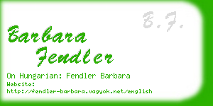 barbara fendler business card